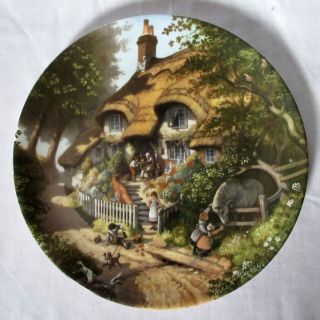 Coalport Plate   Tale of a Country Village   Grannys Cottage