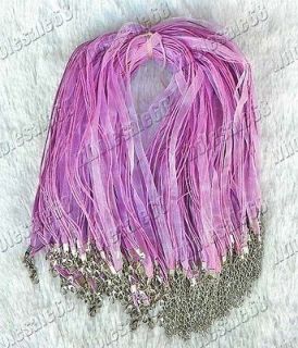   lots jewelry accessory 100ps cloth purple necklace chains&cords