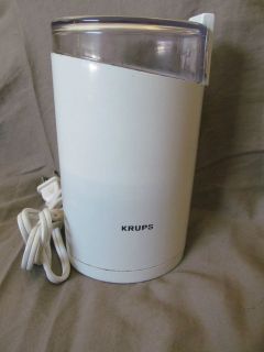 Krups Coffee & Spice Grinder Type 203 B White Gently Used & Tested 