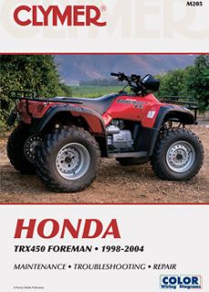 CLYMER ATV REPAIR MANUAL HONDA TRX 450 FOREMAN 1998 04