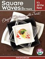 Yoshi 7 Square Wave Bone Plastic Salad Plates 10ct.