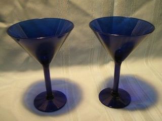 COBALT BLUE MARTINI/WINE GLASSES SET OF 2