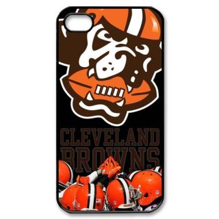 cleveland browns iPhone 4 or 4S Hard Plastic Black Case Cover 08096