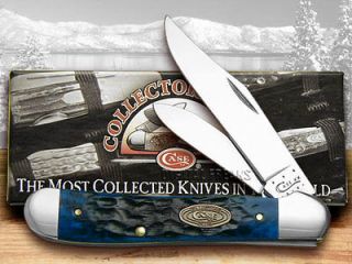   Collectors Club Ocean Blue Jigged Bone Copperhead Pocket Knife Knives