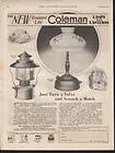 FA 1928 COLEMAN LAMP STOVE LANTERN LIGHT GAS HOUSE FARM AD