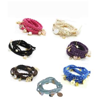   Multi element Fashion Velvet Rope Bracelet Many Colores Girls