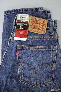 Mens Levis 560 Comfort Fit Zip Fly Tapered Leg Stonewashed Jeans Size 