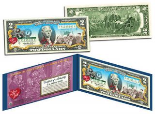   COLORIZED 2 DOLLAR NOTE GIFT ,LEGAL CURRENCY BILL  NEW
