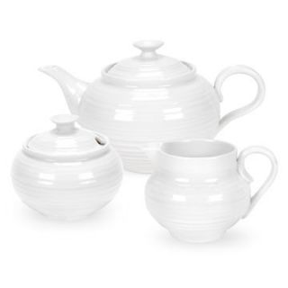 Portmeirion Sophie Conran 3 Piece Tea Set ( Teapot, Cream & Sugar )