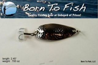 45 Hammered Nickel Spoon Fishing Lure for Pike Bass