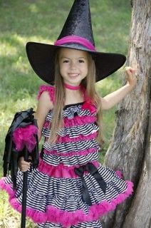 BOUTIQUE Pageant Girls Witch Halloween Costume Pink Pettiskirt size 2T 