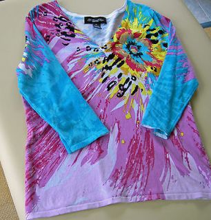 MY FAVORITE THINGS BY COLLEEN LOPEZ VIBRANT TOP,Size, Large