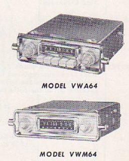 1958 1964 VOLKSWAGEN VWA64 RADIO SERVICE MANUAL REPAIR