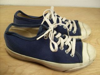 Vintage CONVERSE Jack Purcell Sneakers low top blue MENS Boys Shoes 