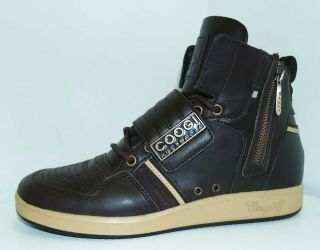 COOGI Monaco Hi Top Mens Brown Sneakers