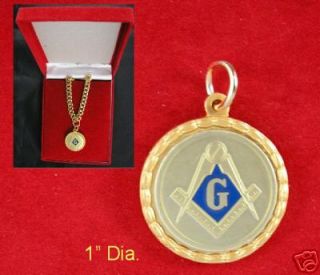 Masonic Gold Medal 1 & Chain Blue Lodge Jewel Collar