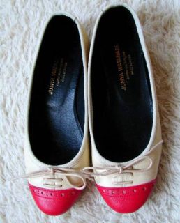 JUNYA WATANABE COMME des GARCONS__Red x Beige Flat Shoes