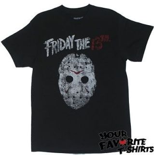 Friday The 13th Vintage Jason Mask Horror Licensed Adult Shirt S 2XL
