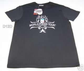 World Poker Tour WPT Black Mens T Shirt Top Size S New