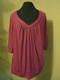 new East 5th braided V neck top blouse 1x plus casual career clothing