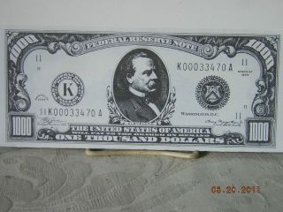 1000 DOLLAR BILL BLACK AND WHITE COPY GROVER CLEVELAND