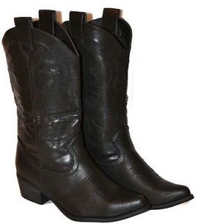 Womens COWGIRL Boots COWBOY Black, Light Brown, Dark Brown, Red, Gray 