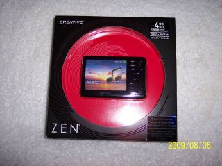 Creative Zen Black 4 GB 4GB FM VIDEO  Digital Media Player New 