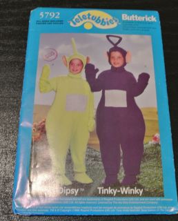   Costumes 5792 ~ TELETUBBIES DIPSY TINKY WINKY SIZES 2 6X UNCUT PATTERN
