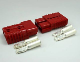 CONNECTORS w/CONTACTS, #4AWG,175A, ANDERSON,RED,S​B175