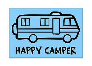 Happy Camper Cute Camping or RV Fridge Magnet