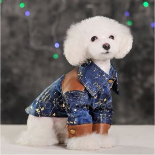 cowboy Jeans Pet Dog Clothes costume Coat hoodie Jackets Outfit Jumper 