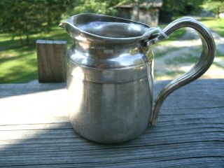 ANTIQUES RAILROAD SILVER SOLDERED REED AND BARTON CREAMER 8 OZ.