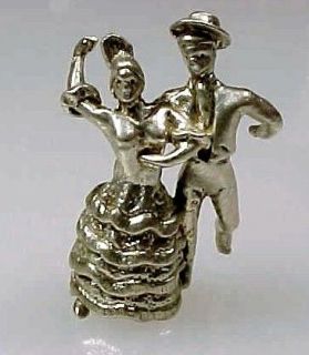 Vintage Sterling Solid Silver Spanish DANCING COUPLE Charm
