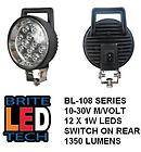 10 30V M/VOLT 12W LED WORK LIGHT WITH SWITCH ON REAR BRITE LED TECH 1 