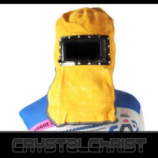 Comfortable Leather Welding Hood Helmet Filter Inner & Outter Lens 