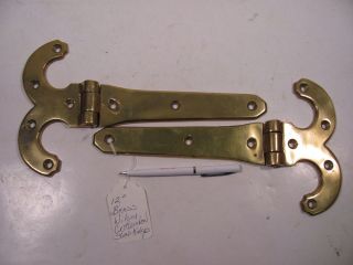PAIR OF VINTAGE CLASSIC WILCOX CRITTENDEN HEAVY CAST BRASS HINGES 11 1 