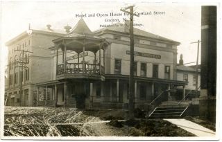   Hotel Opera House Elevated Bandstand from Cortland St Tompkins Co