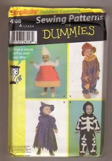 s4908 Toddler Costumes pattern Scarecrow + sz 1/2 4