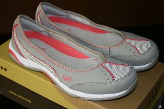 Ryka Leather and Mesh Slip on Skimmers Shoes Gray 11 W