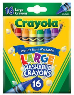 Crayola Crayons Large Washable 16 Pack Crayons Crayola Washables Brand 