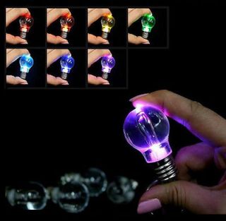   clr Mini LED mod Rainbow Colorful Flash light Bulb Keychain Flashlight