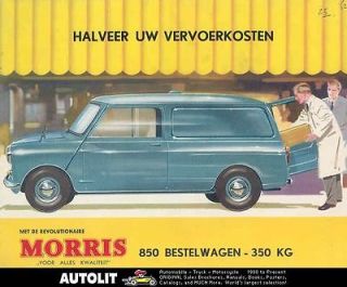 1962 Morris Minor 850 Van Pickup Brochure Poster Dutch