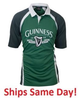 Guinness Stout Beer Ireland Performance Rugby Shirt Jersey Size M L 