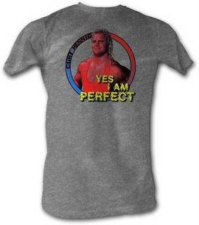 Curt Hennig I Am Mr Perfect Gray T shirt New