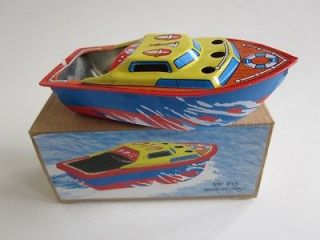   Boat SHIP Ponyo Putt Vtg style Tin Litho Candle/Steam Power New/Box