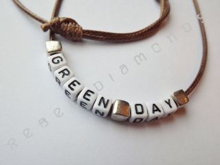 ROCK / POP BAND inspired necklace or personalise with any name, song 