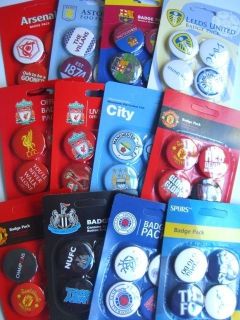 OFFICIAL FOOTBALL CLUB   Sets of 4 Button Badges {10+ Clubs}