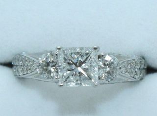 14K White Gold ~ 2 CARAT ~ Princess Cut *DIAMOND* Engagement Ring 
