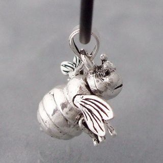 Moveable Cute Bumble Bee .925 Silver Pendant