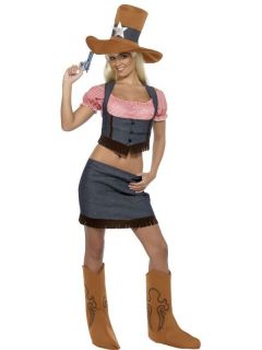 Daisy Duke Cowgirl Wild West Fancy Dress Costume Halloween Hen Night 